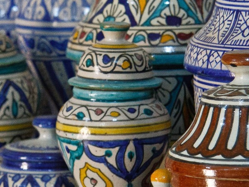 Vase Céramique Bleu de Fès